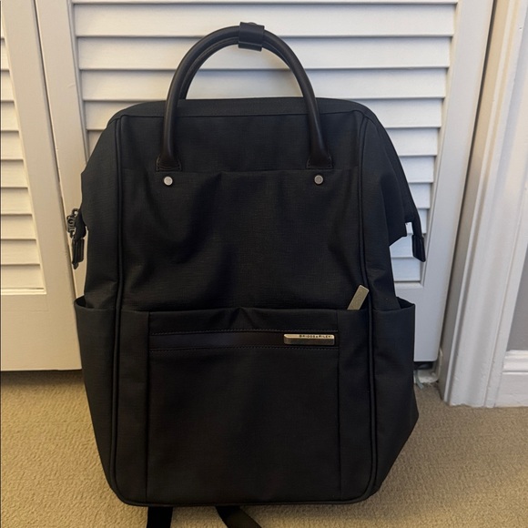 Briggs & Riley Kinzie Street Framed Wide Mouth Navy Backpack- NEVER USED - RFID - Picture 6 of 16